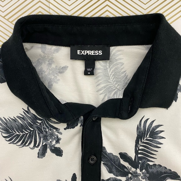 EXPRESS men’s floral polo shirt - Picture 3 of 6
